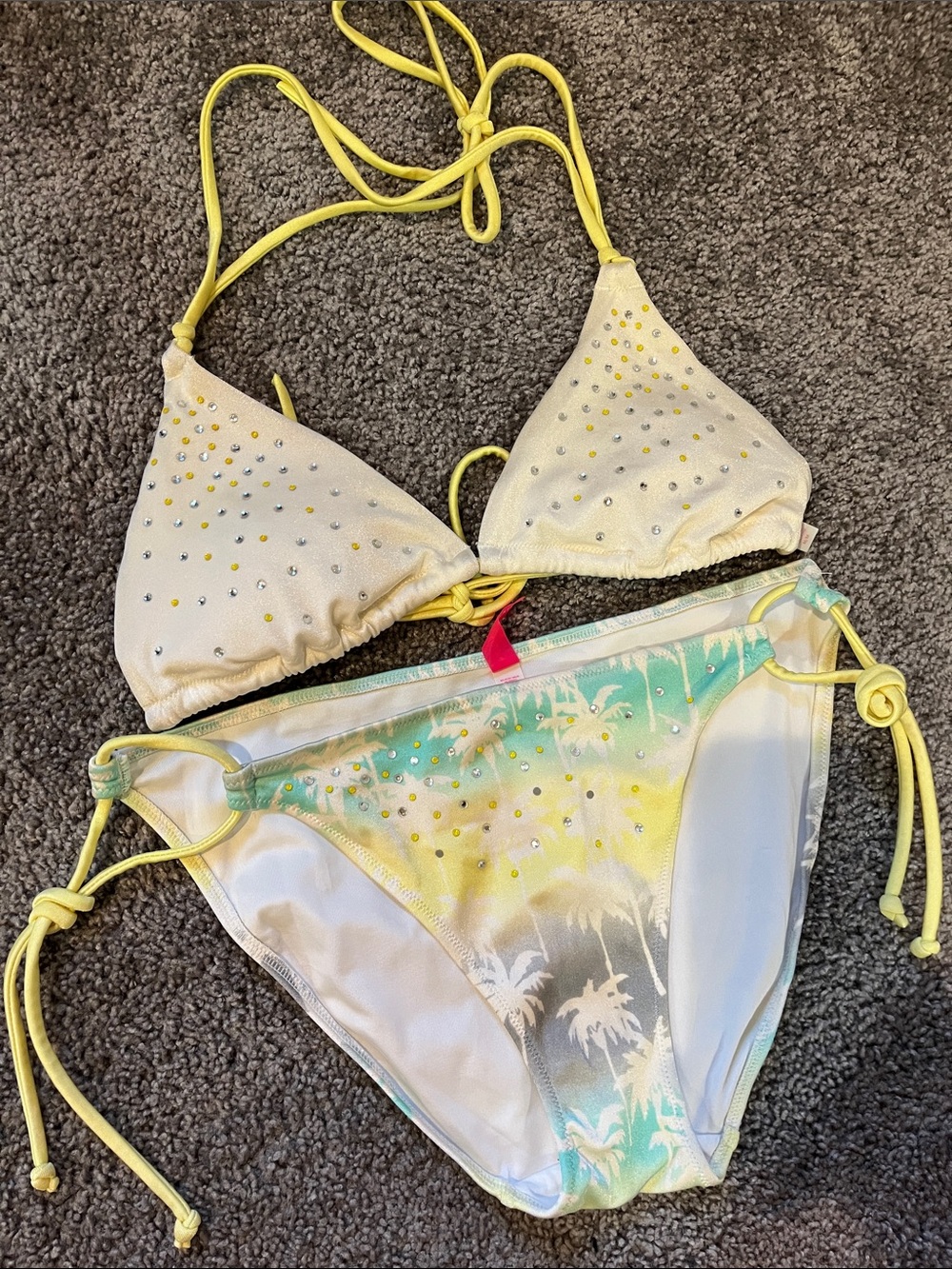 Victoria’s Secret y2k 2000s sequined palm tree bikini